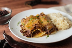 Mole enchiladas